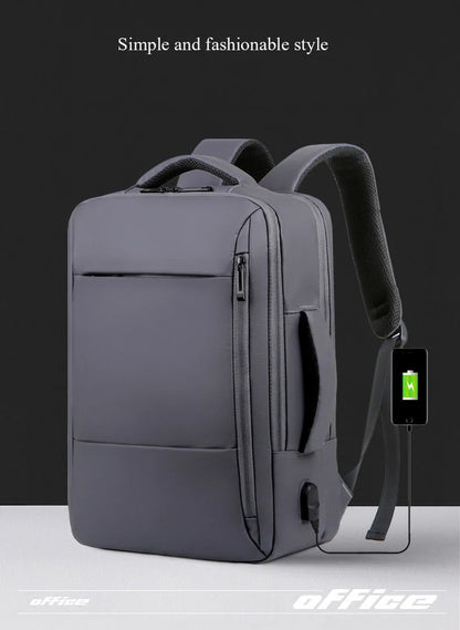 Large Backpack USB Charging Laptop Bagpack Waterproof Business Travel Cabin Hand Luggage Back Pack Bag - The Clothing Company Sydney