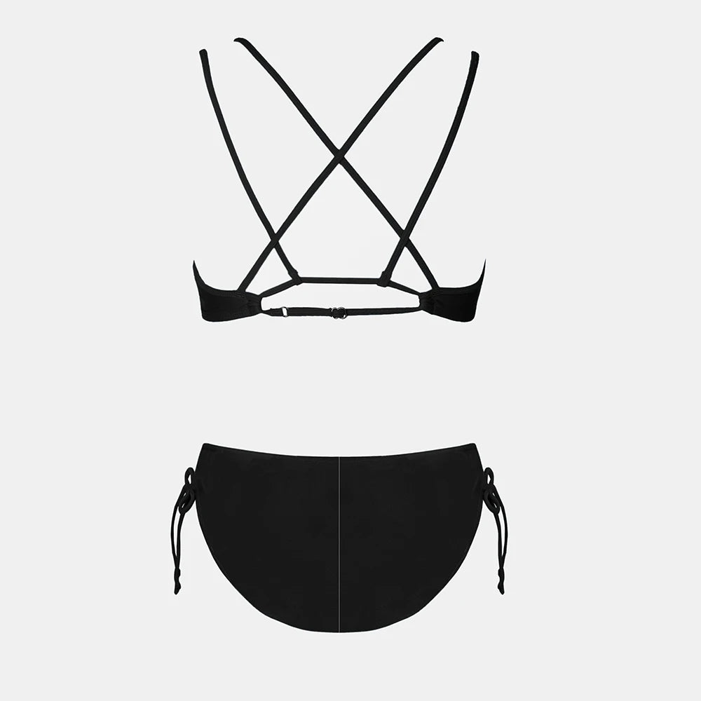 2 Piece Mid Waist Swimsuit Bikini Set The Clothing Company Sydney