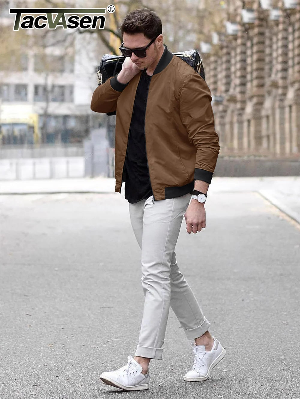Lightweight Bomber Jackets Men's Waterproof Casual Jacket Outdoor Basketball Coats With Pocket Windbreaker - The Clothing Company Sydney