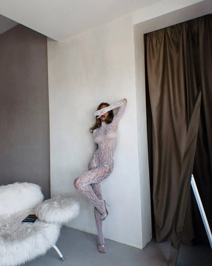 Backless Sheer Long Sleeve Jumpsuit Party Adult Doll One-Piece Cosplay Outfit Lingerie Set The Clothing Company Sydney