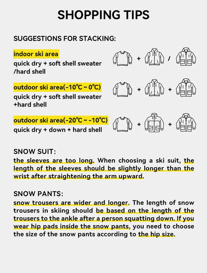 Men Women Ski Jacket Winter Warm Windproof Waterproof Ski Suit Outdoor Sports Snowboard - The Clothing Company Sydney