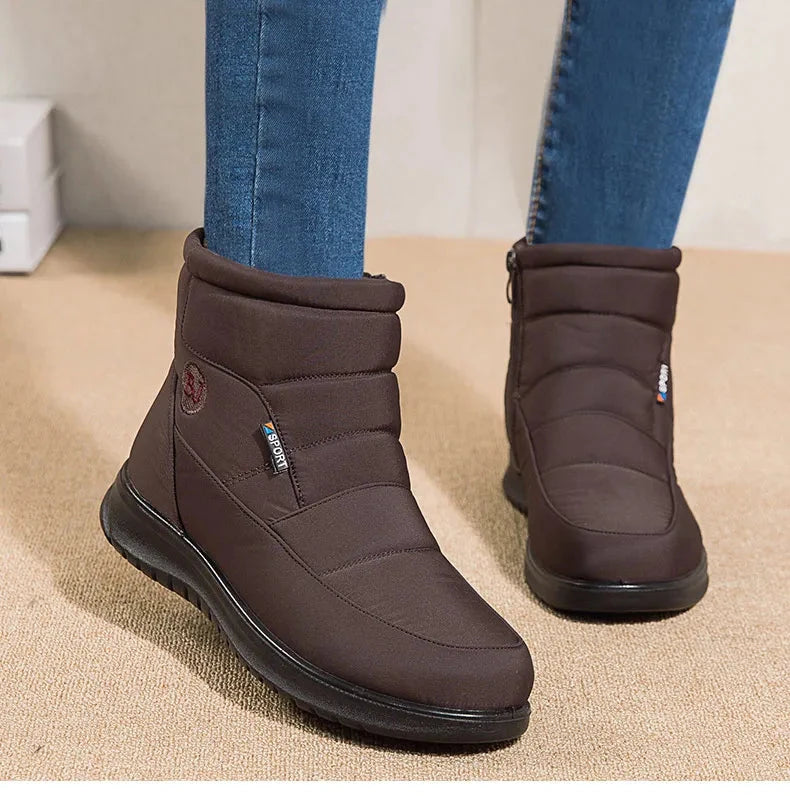 Women Ankle Low Heels Snow Boots Winter Flat Shoes The Clothing Company Sydney