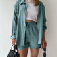 Summer Women's Suit Short Sets Outfits Suit Two Piece Button Up Matching Outfit Set - The Clothing Company Sydney