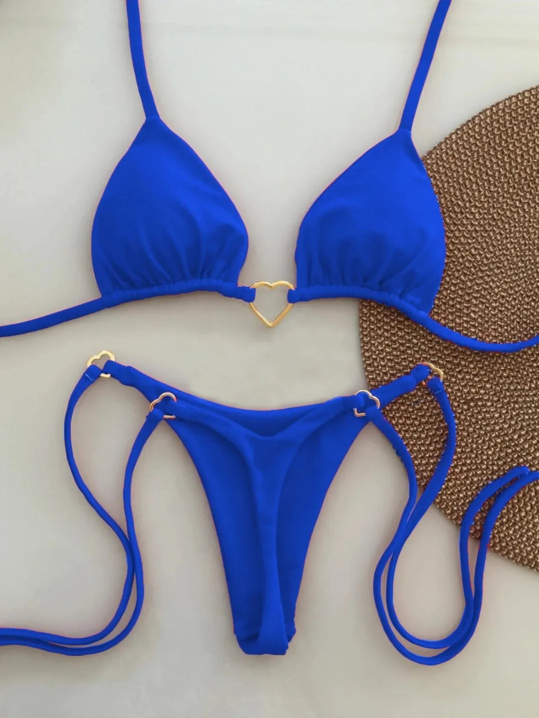 Women's White Bikini Low Waist Lace-up Swimsuit Two-piece Set Swimwear - The Clothing Company Sydney