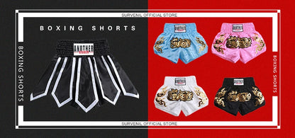 Thai Boxing Shorts Printed MMA Muay Thai Men's Shorts Kickboxing Pants Kids Women Martial Arts Grappling Fight Wear - The Clothing Company Sydney