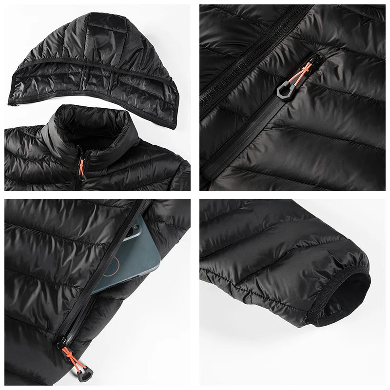 Men’s Hooded Winter Parka – Windproof Thick Casual Jacket with Detachable Hat The Clothing Company Sydney