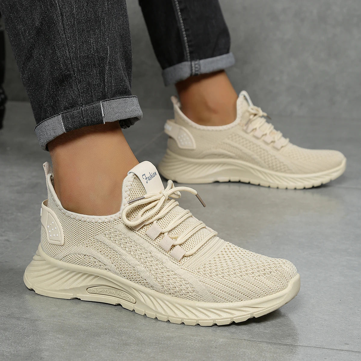 Women's Fall Casual Sneakers – Fly Weave, Lace-Up The Clothing Company Sydney