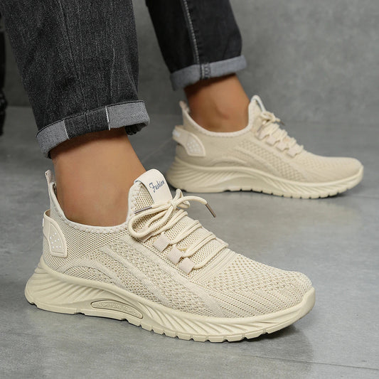 Women's Fall Casual Sneakers – Fly Weave, Lace-Up The Clothing Company Sydney