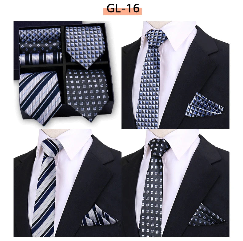 Luxury Men's Tie Sets In Gift Box Paisley Striped Necktie Handkerchief For Men Wedding Formal Clothing Accessories Set The Clothing Company Sydney