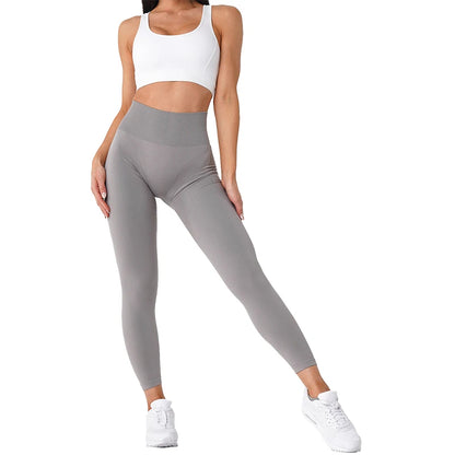 Seamless Womens Soft Workout Tights Fitness Outfits Yoga Pants High Waisted Gym Wear Spandex Leggings - The Clothing Company Sydney