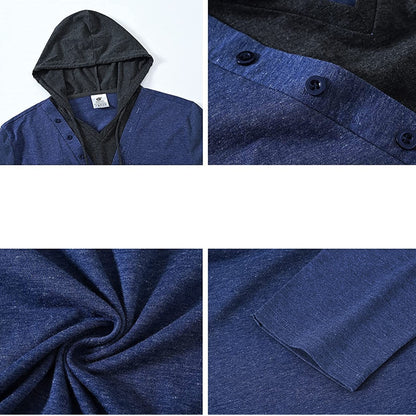 Men's Hoodies Sweatshirts Long Sleeve Solid Patchwork Single Breasted Drawstring Lightweight Casual Street Home Clothing Top The Clothing Company Sydney