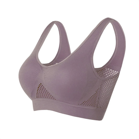 Seamless Mesh Women Sports Bras Fitness Gym Running Underwear Shockproof Bra Wireless Plus Size Crop Top Breathable Yoga Bra The Clothing Company Sydney