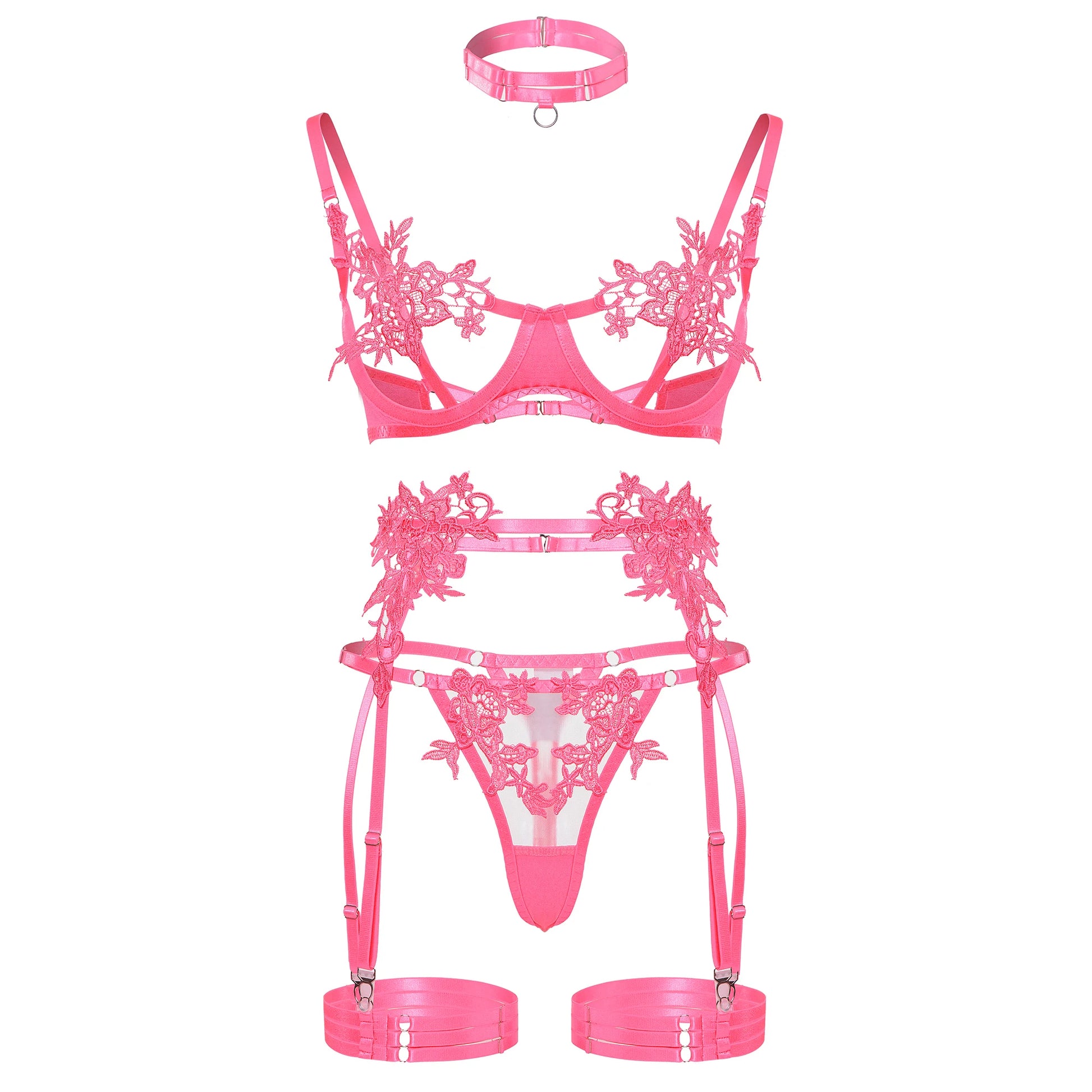 Lingerie Open Bra See Through Fancy Underwear Luxury Lace Outfits Intimate Lingerie Set - The Clothing Company Sydney