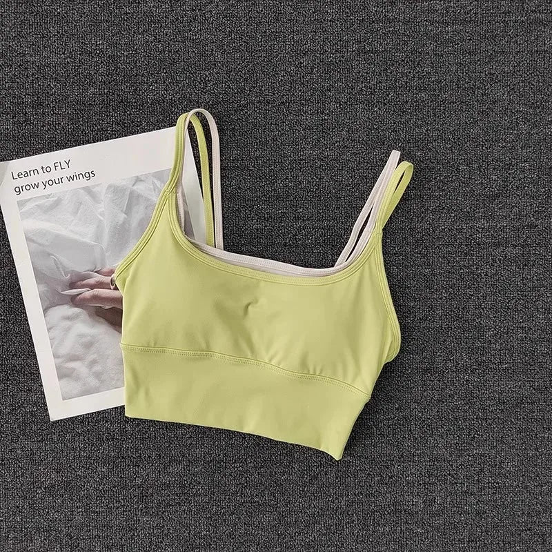 Shockproof Sports Bra Womens Slim Elastic Fitness Underwear  Gym Breathable Yoga Crop Top Sportswear The Clothing Company Sydney