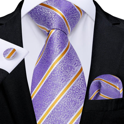 Luxury Purple Paisley Silk Tie Set for Men – 8cm Gift Set The Clothing Company Sydney