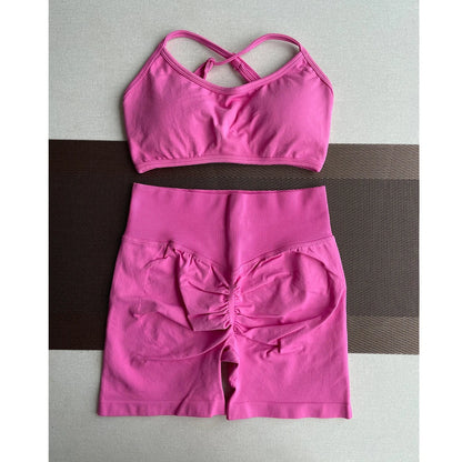 Solid Seamless Half Pants Women Soft  Fitness Outfits Yoga Gym Running Bike Wear Bicycle Skorts The Clothing Company Sydney