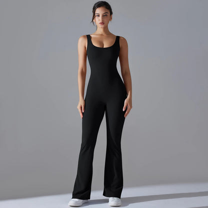 V Back Jumpsuit Gym Set Women Training Yoga Suit Sportswear Sports Fitness Rompers Stretch Workout Bodysuits The Clothing Company Sydney