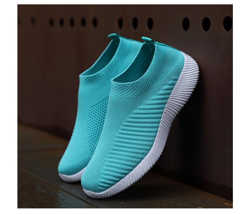 Women's Vulcanized Shoes Slip On Flats Shoes Female Loafers Walking Breathable Sneakers Trainers Ladies Shoes The Clothing Company Sydney