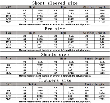 Women's Yoga Gym Activewear 2 Piece Set Sport Suit Workout Short Sleeve Crop Top High Waist Leggings Short Fitness Sports Wear - The Clothing Company Sydney