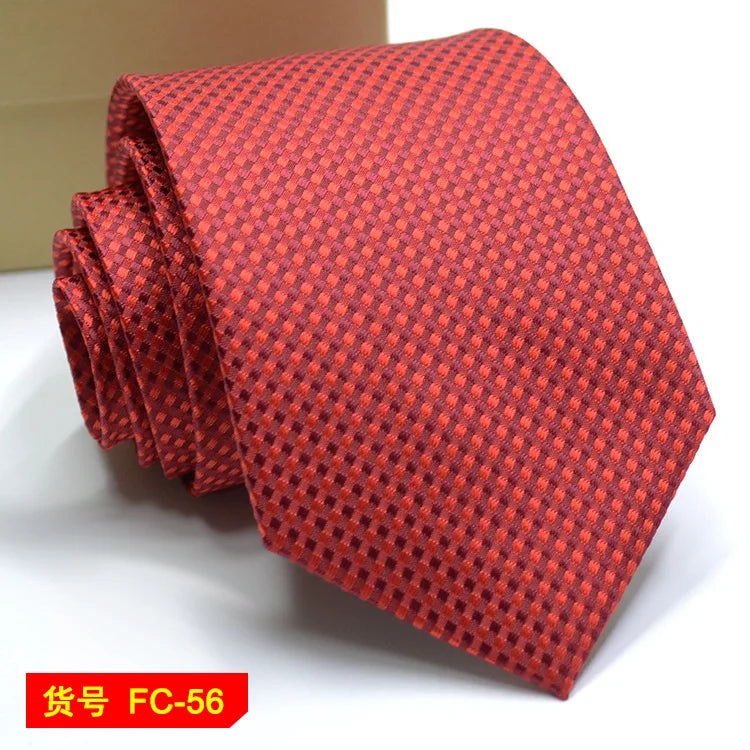 Men's Jacquard Ties – 7-8cm Floral & Solid Neckties The Clothing Company Sydney