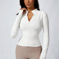 Women's Zipper Turtleneck Sports Long-Sleeve Sports Top, Gym Wear Ladies' Sportswear for Indoor Outdoor Jacket The Clothing Company Sydney