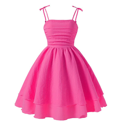 Kids Set Pink Tiered Sling Princess Dress Sweet Style Tween Girls Dress Birthday Party Dress The Clothing Company Sydney