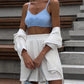 Summer Women's Suit Cotton Casual Shorts and Shirts 2 Piece  Matching Outfit Set Linen Fashion Blouse Women's Suit - The Clothing Company Sydney