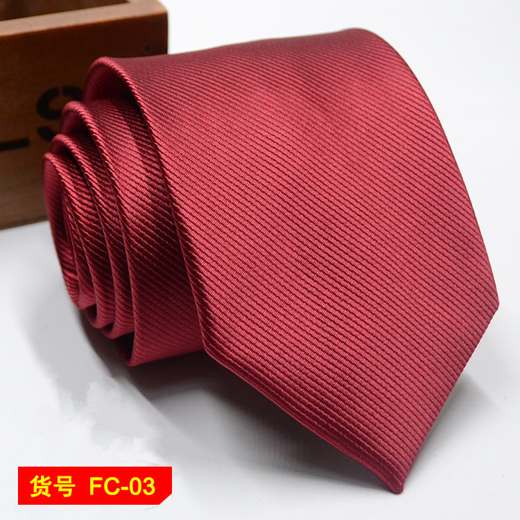 Men's Jacquard Ties – 7-8cm Floral & Solid Neckties The Clothing Company Sydney