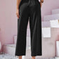 Women's Cotton Linen Loose Wide Leg Pants Summer Female High Elastic Waist Button Casual Streetwear Trousers The Clothing Company Sydney