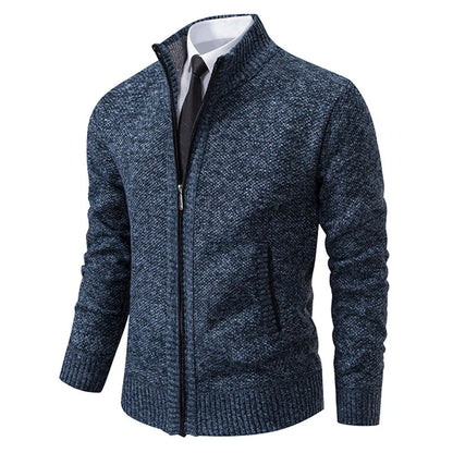 Men's Casual Stand Collar Sweater Zipper Cardigan The Clothing Company Sydney