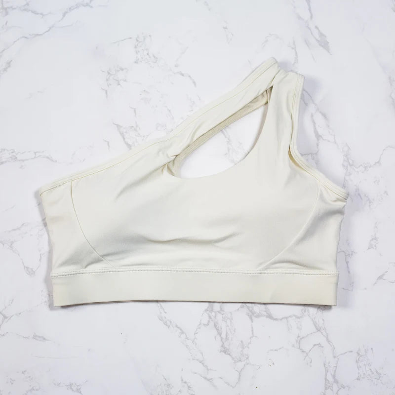 Womens One Shoulder Sports Bras Yoga Top Vest Yoga Gym Outdoor Sport Running Fitness Underwear The Clothing Company Sydney