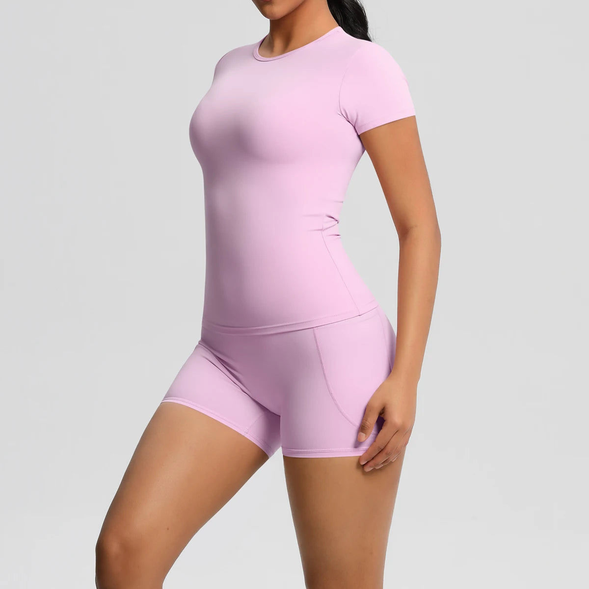 Workout Sportswear 2 Piece Piece Female Yoga Shirt Push Up Workout Clothes Outdoors Sport  High Waist  Fitness Sport Shorts - The Clothing Company Sydney