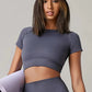 Women's Yoga Top Seamless Sport T Shirts Fitness Short Sleeve Shirt Gym Top Running Active Wear Sport Top The Clothing Company Sydney