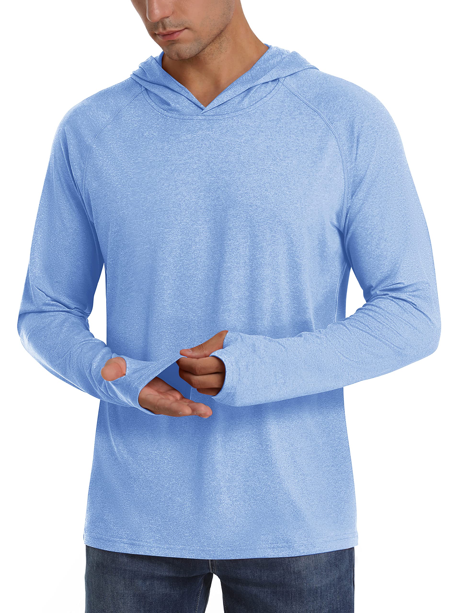 UPF 50+ Sun Protection Hoodie Shirts Men's Long Sleeve T-shirts Lightweight Quick Dry Pullovers Casual Fishing Tee Tops The Clothing Company Sydney
