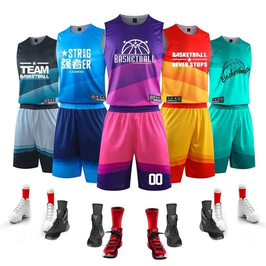Mens Womens Kids Basketball Jersey Personalized Custom Boys Girls Basketball Uniform Sets  Breathable Basketball Singlet - The Clothing Company Sydney