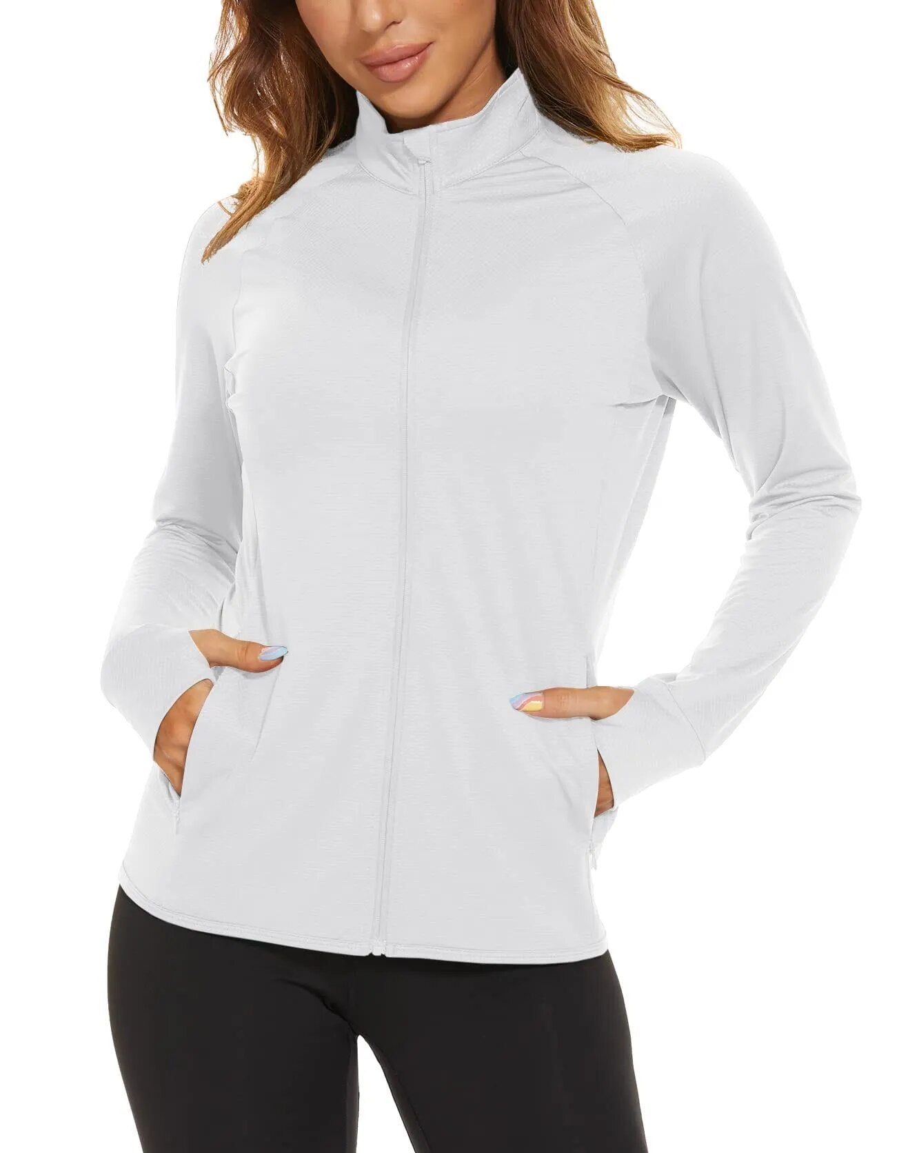UPF 50+ Sun Protection Summer Shirts Women's Long Sleeve Shirts Full Zip Casual Jackets Zipper Pockets Golf Athlete Tops The Clothing Company Sydney