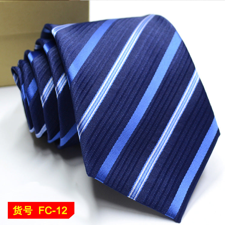Men's Jacquard Ties – 7-8cm Floral & Solid Neckties The Clothing Company Sydney