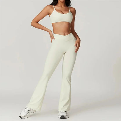 Quick-Dry Yoga 2 Piece Suit Outer Wear Running Sports Short Sleeves Women's Backless Fitness Wear Green Gym Clothing The Clothing Company Sydney