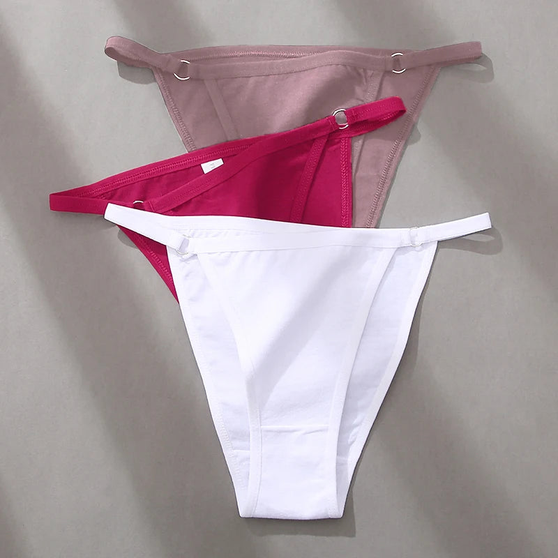 3 Pack Women's Cotton Panties Low Waist Bikini Briefs Ladies Underwear Soft Solid Underpants Lingerie The Clothing Company Sydney