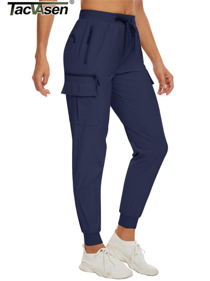 Summer Quick Dry Pants Women's Jogger Sweatpants Lightweight Breathable 6 Pockets Elastic Waist Casual Long Trousers The Clothing Company Sydney
