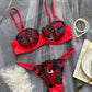 2 Piece Fancy Lingerie Floral Lace Bra Set Bilizna Luxury Well-Looking Underwear Fairy Fine Lace Exotic Set - The Clothing Company Sydney