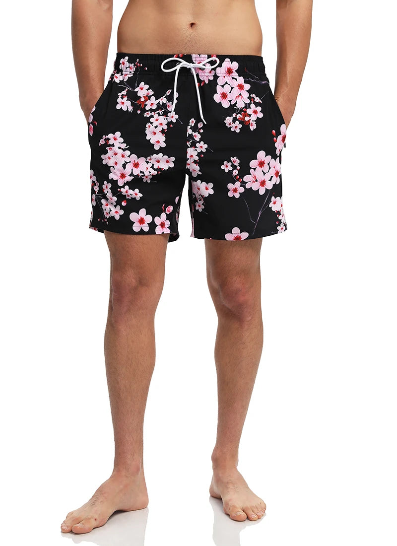 Summer Mens Shorts Polyester Gym Breathable Mesh Liner Elastic Waist Side Pocket Beach Board Shorts - The Clothing Company Sydney