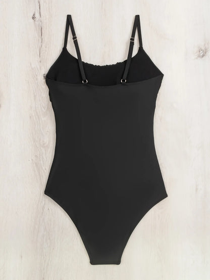 Black One Piece Swimsuit Swimwear Beach Bathing Suit Monokini Beachwear - The Clothing Company Sydney