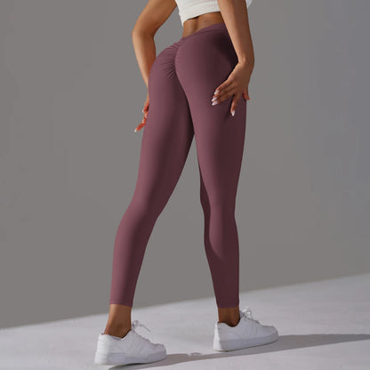 V Shape Waist Push Up Women's Fitness Yoga Pants Workout Tights Gym Leggings - The Clothing Company Sydney