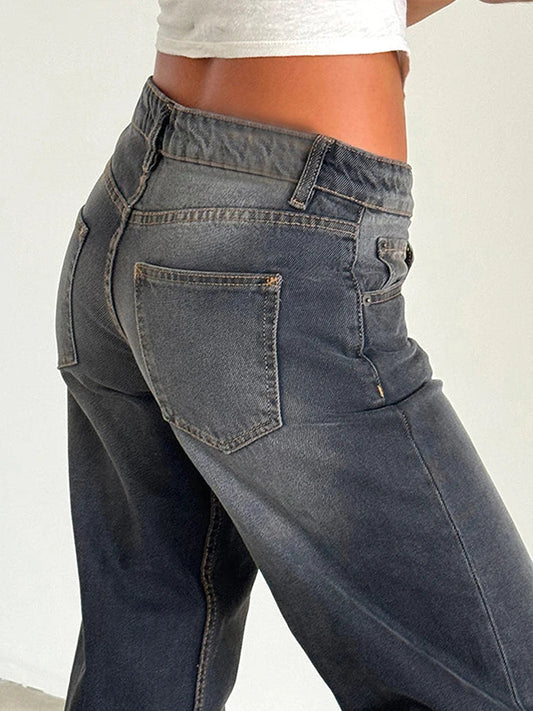 Y2K High Waist Baggy Jeans Women's Fashion Loose Denim Wide Leg Pants Casual Female Clothing The Clothing Company Sydney