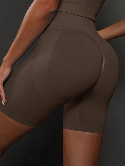 2 Piece Seamless Yoga Set Gym Sportswear Sport Top and High Waist Short Suit Fitness Workout Butt Lifting Short Tight Suit The Clothing Company Sydney