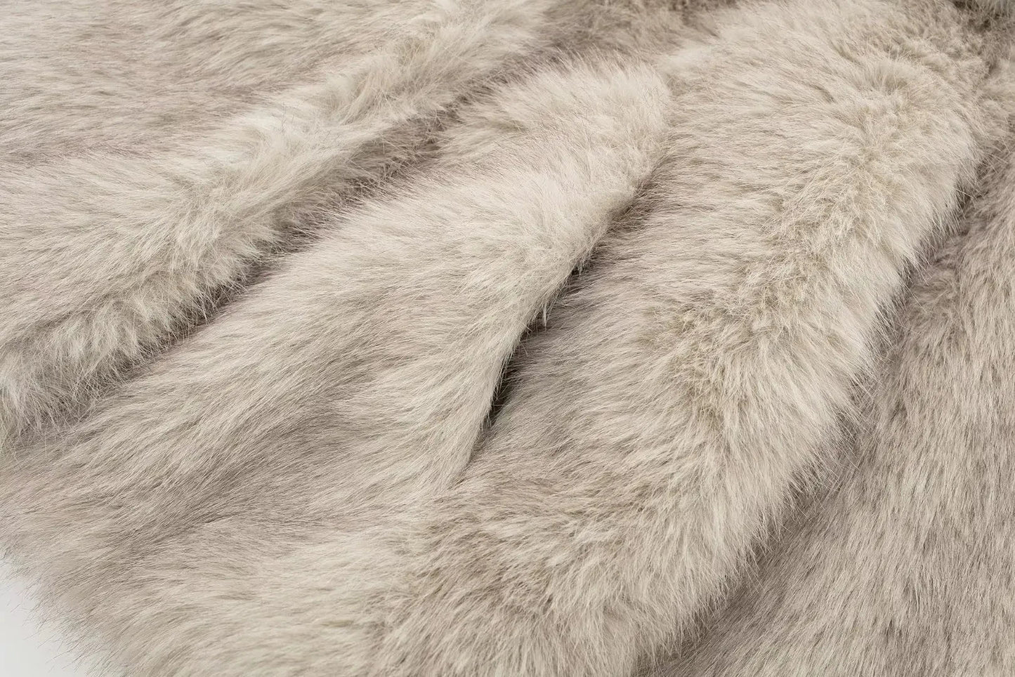 Women's Fashion Cropped Faux Fur Jacket Coat Long Sleeve Front Snap-button Outerwear Chic Lapel Collar Thick Coat The Clothing Company Sydney