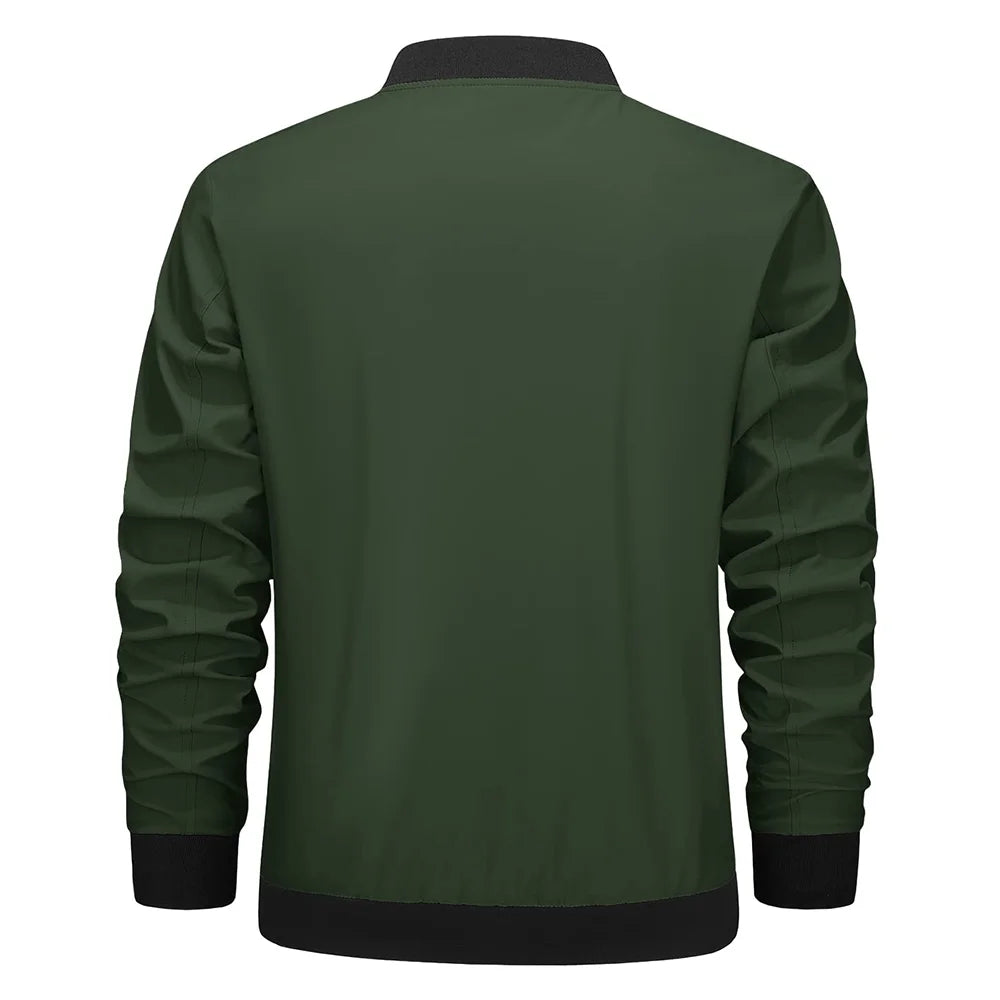 Lightweight Bomber Jackets Men's Waterproof Casual Jacket Outdoor Basketball Coats With Pocket Windbreaker - The Clothing Company Sydney