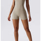 Summer Yoga Suit Women's Short One Piece Short Sleeve Gym Push Up Training Fitness Yoga Bodysuit Sportswear Outfit The Clothing Company Sydney
