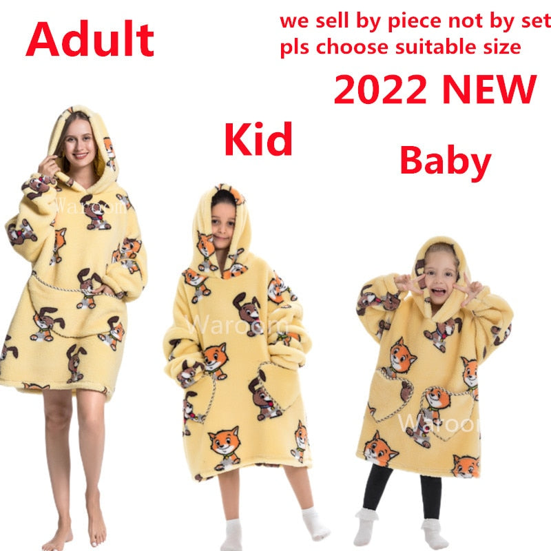 Oversized Hooded Blanket for Adult Child Wearable Blankets for Winter Warm Outdoor Hoodie Sweatshirt The Clothing Company Sydney